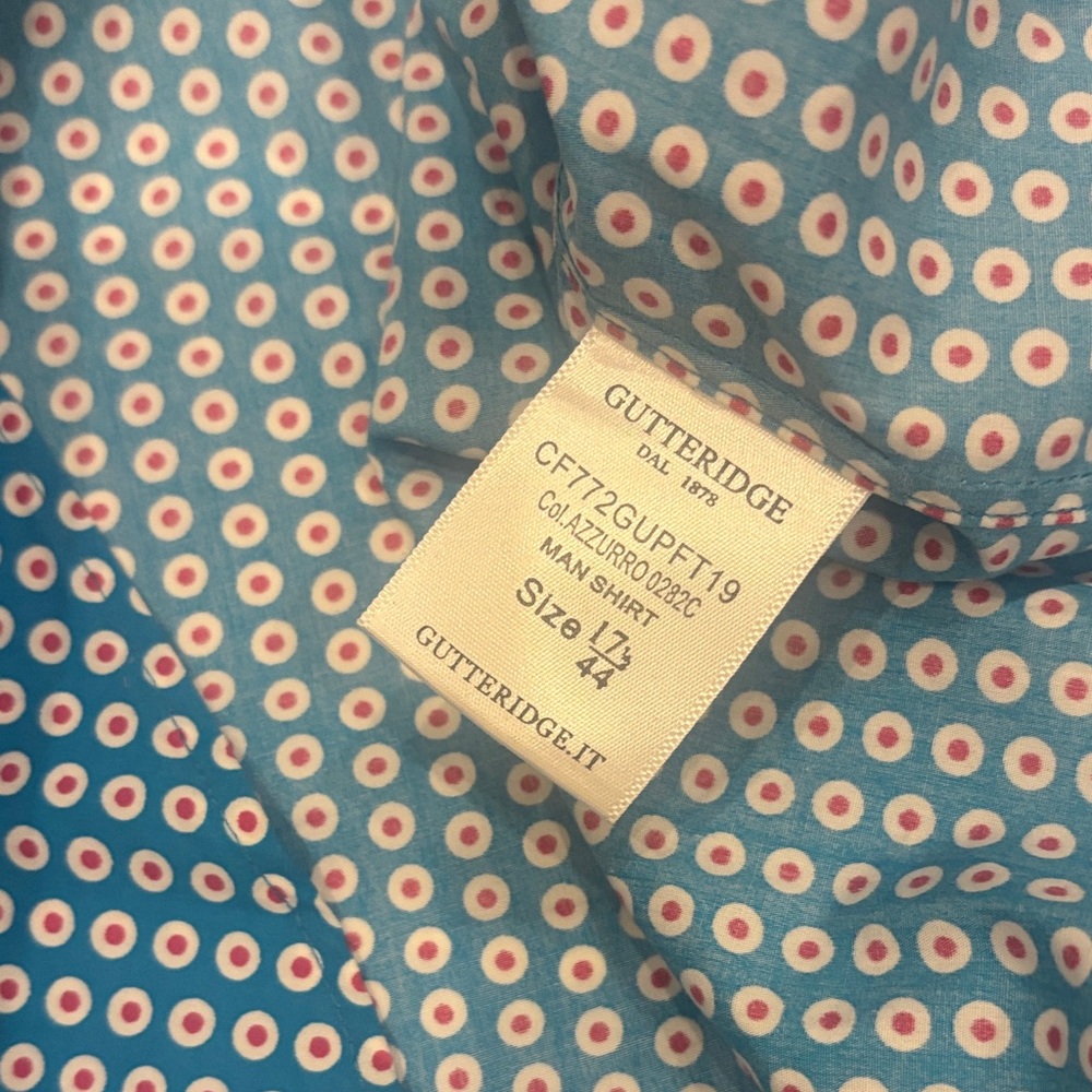 Gutteridge Blue Patterned Button-Down Shirt - Picture 5 of 9